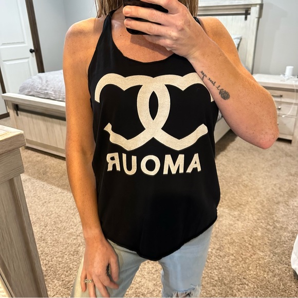 Forever 21 Black Racerback Tank Top Size Small - Picture 2 of 9